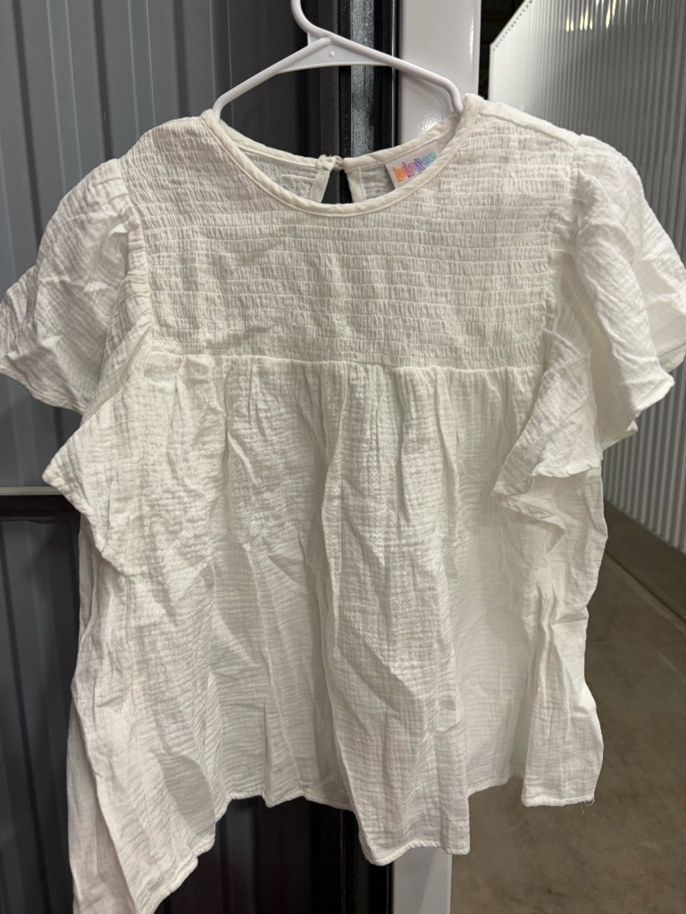 Lularoe Maddy Top, Plain White, Size Small